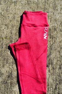 Warrior I Red leggings